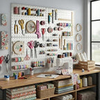 Peg Board, 110pcs Metal Pegboard Kit, Includes 4 Pack White Peg Board Panels with Accessories and Hook Locks, Large Heavy Duty Peg Boards for Walls Home, Garage Tool Storage, Workbench - Image 2