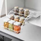 3-Tier Pull Down Spice Rack Organizer Expandable Pull-Out for Upper Cabinet by HZBL-LPHardware