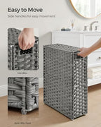 SONGMICS Laundry Hamper with Lid, 14.5 Gal (55 L) Synthetic Rattan,Foldable - Image 4
