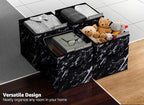 Sorbus 11 x 11 Storage Cubes, Foldable Fabric Bins (4 Pack, Marble Black) - Image 5