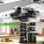 Adjustable Pot Rack: 8 Tier Pan Storage - 120LBS Kitchen Organizer - Image 5