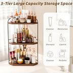 2 Pack Corner Bathroom Counter Organizer, 3-Tier Wood Countertop Organizer - Image 4