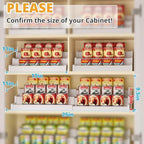 3-Tier Expandable Bamboo Can Organizer for Pantry, Holds 24 Cans, White - Image 3