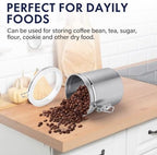ENLOY 4-Piece Stainless Steel Airtight Food Storage Canister Set with Lid - Image 5