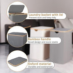 IEGrow Laundry Hamper with Lid,150L Laundry Basket with 2 Mesh Bags,Grey - Image 4