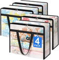 TasticTotes 4 Pack Clear Storage Bags for Comforter, Clothes & Bedding, 90L by Unknown