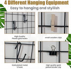 CIKLCIX Wire Wall Grid Panel Set of 4, Photo Display Board & Memo Board - Image 6