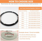 TamBee 16 Inch Lazy Susan Hardware Heavy Duty Metal Rotating Hardware Large Turntable Bearing Ring Lazy Susan Kit Parts Mechanism for Puzzle Board, Dining Tables(Base Only, Black) - Image 3