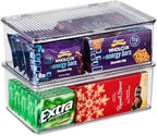Sorbus Clear Storage Bins with Lids, Stackable Organizer (Medium) - Image 2