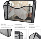 Gawerk 6 Pack Wall File Organizer, Mesh Wall File Pocket Mail Organizer Hanging Metal Vertical Wall Mounted File Holder for Office/Home - Image 3
