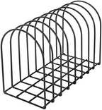 MyGift Large Desktop Document Holder, Black Metal Wire File Folder Organizer Rack with 8-Slots and Arch Design - Image 5