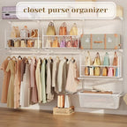 koozuuyk Purse Organizer for Closet,2 Tier Handbag Wire Organizer Rack - Image 5