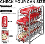 Simple Houseware 2-Pack Stackable Beverage Soda Can Dispenser Rack, Silver - Image 5