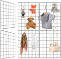 WELLCO 8 Pack Grid Wall Panels 15.7"x 11.8" Gridwall for Any Retail Display, Portable and Assembled Wall Grid with Extra Joining Clips and Hooks, Black by WELLCO
