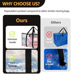 Moving Bags Heavy Duty Extra Large, Alternative for Moving Boxes & Moving Supplies,Clear Storage Bins with Lids, Plastic Packing Tote, Storage Bags for Clothes with Handles & Zippers(Clear, 4Pack) - Image 4
