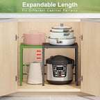Expandable-Metal-Storage-Shelves-For-Pantry Kitchen Garage, 120lbs Heavy Duty Shelving Units For Small Appliance For Countertop Cabinets, Adjustable Shelf Organizer Riser Rack For Closet Warehouse - Image 4