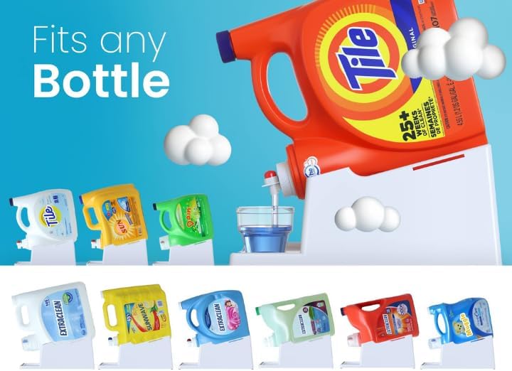 Liquid Laundry Detergent Holder Stand with Drip Tray - 3 Pack - White - Image 6