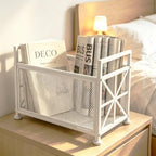 Extra Large Magazine Holder, Metal Magazine Rack Floor, Magazine Storage Basket, Mesh Magazine File Holder, Magazine Holders for Shelves, Magazine Stand for Desk, Folder Organizer Bin for Magazines - Image 3