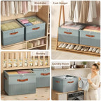 Shoe Organizer for Closet,2 Pack Foldable Shoe Storage Organizer Box Bin with Adjustable Dividers and Clear Cover, Fits up to 16-32 Pairs（Grey） - Image 6