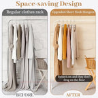 LemonRoad 50 Pack Short Neck Hangers Plastic Non-Slip, Dark Gray Light Gray - Image 5
