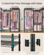 SONGMICS Closet Organizers and Storage, Clothes Rack with Shelves - Image 4
