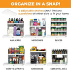 Cabinet Caddy SNAP! Spice Rack Organizer for Cabinet, 4 Adjustable Shelves - Image 4