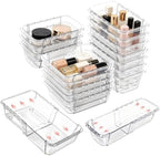 Expandable Drawer Organizer Set, 15 Clear Bins, 2 Sizes by Unknown
