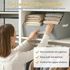 Closet Organizers Storage, Medium Collapsible Bin 6pc, Dark Gray - Image 4