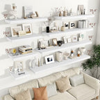 Vivelove Deep Floating Shelves 48x12” Set of 2, White - Image 4