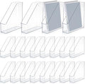 Marsui 20 Pcs Clear Acrylic Magazine Holder with Handle Desk Organizer by Marsui