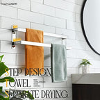 KOKOSIRI Towel Bars Bath Towel Holders 24 Inches Chrome Bathroom 2-Tiers Ladder Towel Rails Wall Mounted Towels Shelves Rack Polished Stainless Steel, B5008CH-L24 - Image 5