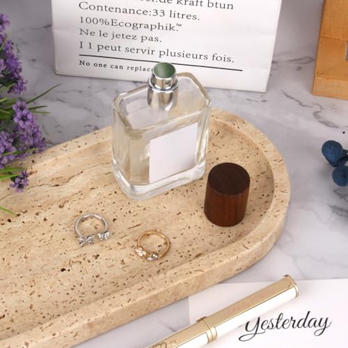 Natural Marble Tray Oval, Travertine, 10 x 5 x 0.6 - Image 7