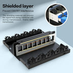 8 Port Blank Keystone Patch Panel Shielded Compatible with LC/SC/ST/FC/USB/HDMI Keystone Jack for Desk Mount Home Ethernet Termination Box - Image 5