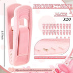 Tessco for you 20 Pcs Velvet Clothes Hangers with 20 Pcs Clips Non Slip - Image 3