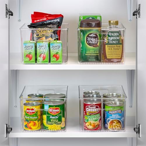 Sorbus Fridge Organizers and Storage, Clear Plastic Bins (Large, 4 Pack) - Image 5