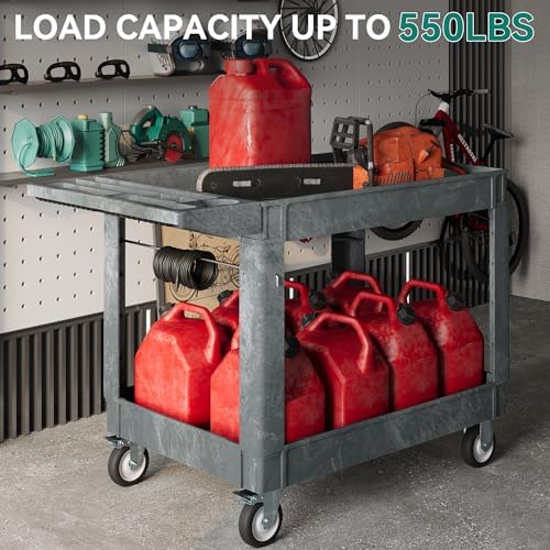 YITAHOME Utility Cart on Wheels 45 x 25 Inch w/Swivel Wheels(2 Brake) - Image 2