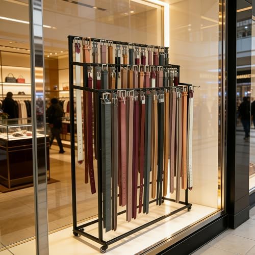 Belt Rack,Belt Display Organizer,Retail Rack for Belts Ties Bags - Image 3