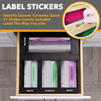 SpaceAid Bag Storage Organizer for Kitchen Drawer, Bamboo Organizer, Compatible with Gallon, Quart, Sandwich and Snack Variety Size Bag (4 Pack), Black - Image 4
