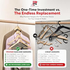 Proman Products Wooden Hangers Kascade Space Saving Clothes Hangers 50 Pack - Image 7