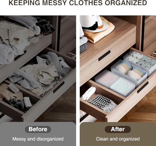 DIMJ Drawer Organizer Clothes 15 Pack - Foldable Baby Organizers and Storage & Dresser Organizer for Bedroom, Closet - Nursery Organization Dresser Dividers for underwear, Sock,Bra, Belt, Tie, White - Image 6