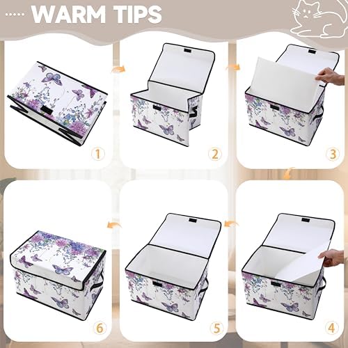 Fabric Storage Bins with Lids,Under Bed Storage Containers 3Pack - Image 3
