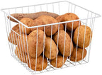 Freezer Storage Organizer Basket, Refrigerator Wire Household Bins with Built-in Handles for Kitchen, Pantry, Cabinet, Closets - Pearl White(4Pack, 11in x 10in x 5.5in) - Image 5