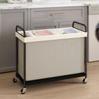 ELYKEN Laundry Hamper 4 Section, 140L Rolling Laundry Sorter with Wheels - Image 2