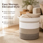 OIAHOMY 80L Laundry Basket Laundry Hamper Nursery Hamper Gradient Yellow - Image 3