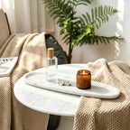 Natural Marble Vanity Tray, 16.6"x4.6", Italian Carrara White - Image 6
