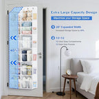 Univivi Over the Door Organizer, 6 Tiers Large Behind Door Storage, White - Image 3