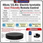 15.8In Remote Motorized Electric Turntable Rotating Display Stand Rotating Platform Photography Turntable motorized lazy susan base giratoria para for Photography,3D Scanner,(Load Range:132~400lbs) - Image 2