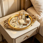 Mirrored Tray, 15"x 9.75" x 1.25" Gold Vanity Tray，Gold Perfume Tray, Decorative Organizer for Dresser, Bathroom Countertop, Bedroom, Living Room & Special Occasions - Image 6