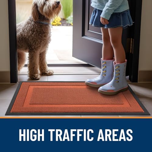 OLANLY Front Door Mat Outside 35x23, All-Season Heavy-Duty Rubber Doormat - Image 6