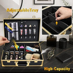 Yueieoun Barber Accessory Case with Mirror Barbers Briefcase Tool Case - Image 4